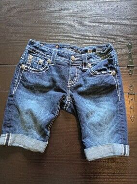 Miss Me Denim Jean Bedazzled Shorts Sz. 25